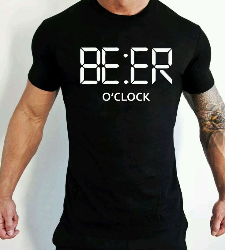 Друк на футболках: принт Beer O'clock